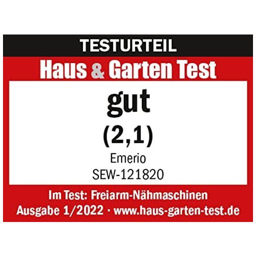 Emerio gyermek varrógép 12 öltésmintával, pedállal, LED világítással, fehér-rózsaszín