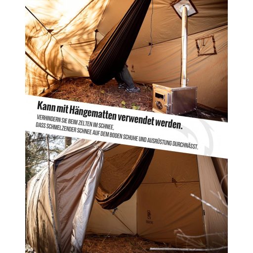 Cort de iarnă OneTigris TEGIMEN, dimensiune mare, impermeabil, pentru camping și drumeții, 380cm x 200cm x 190cm.