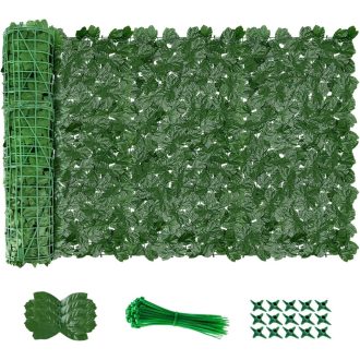   Umjetna živica od umjetnog cvijeća za balkon, ograda 100x300cm, javorov list, zaštita privatnosti