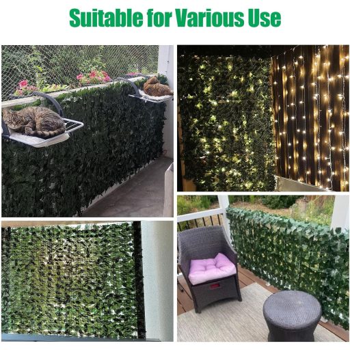 AGJIDSO Umelý živý plot na balkón 100x300 cm, javorové listy, ochrana súkromia