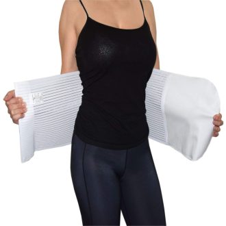   Burtieră Postpartum BODYPERFECT Unisex Alb XL Reglabilă pentru Ameliorarea Durerilor de Spate