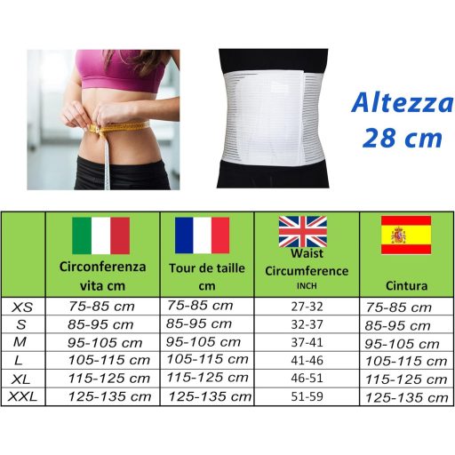 Burtieră Postpartum BODYPERFECT Unisex Alb XL Reglabilă pentru Ameliorarea Durerilor de Spate