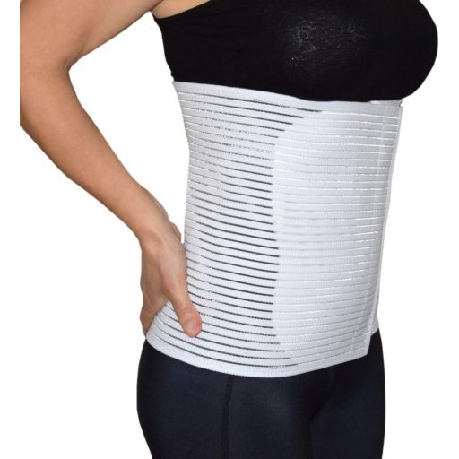 Burtieră Postpartum BODYPERFECT Unisex Alb XL Reglabilă pentru Ameliorarea Durerilor de Spate