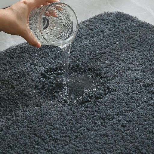 MIULEE Fürdőszobai Szőnyeg Csúszásmentes Abszorbens Zuhany Lábmosó 50x80cm Sötétszürke