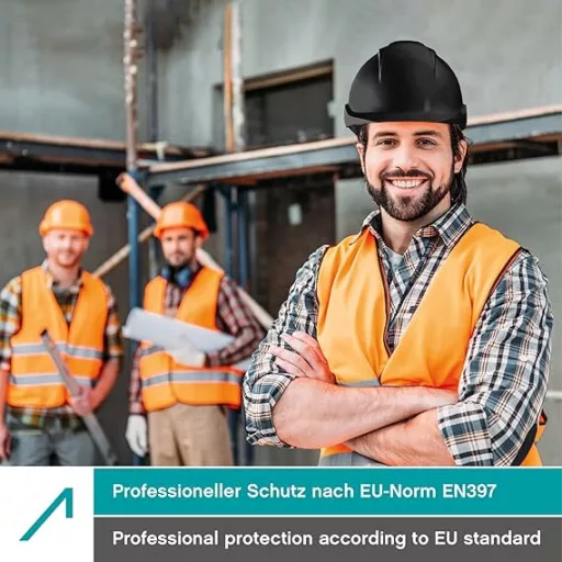 Cască de protecție ACE Patera - Cască de construcții albastră, cu ventilație reglabilă, conformă cu standardul EN 397 - Pentru uz industrial.