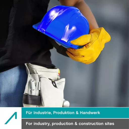 Cască de protecție ACE Patera - Cască de construcții albastră, cu ventilație reglabilă, conformă cu standardul EN 397 - Pentru uz industrial.