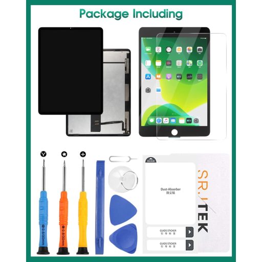 SRJTEK iPad Pro 12.9 2020 4. generáció kijelző csere A2069 A2232 LCD érintőpanel fekete