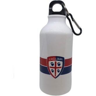 Oficiálna biela hliníková fľaša Cagliari Calcio