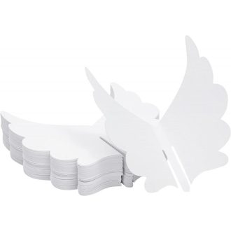   Kartice za čaše u obliku labudovog krila - 100 komada bijelih kartica za raspored sjedenja za vjenčanje