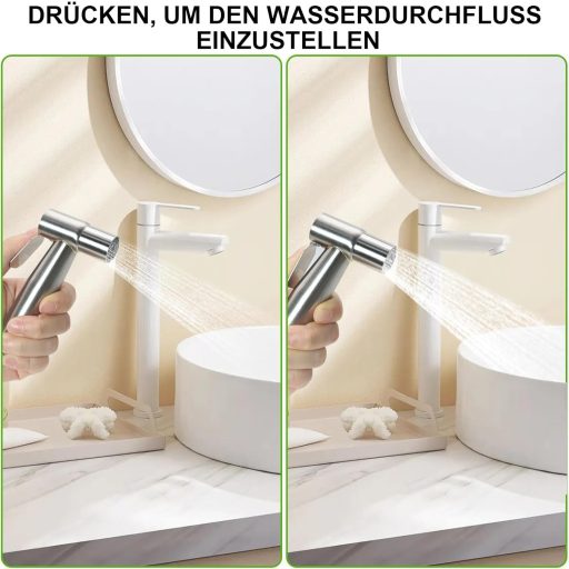 Lenpestia Bidet Zuhanyfej Rozsdamentes Acél Toalett Spray Ezüst