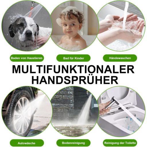 Lenpestia Bidet Zuhanyfej Rozsdamentes Acél Toalett Spray Ezüst