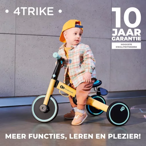 Tricicletă Kinderkraft 4TRIKE 3 în 1, Bicicletă pliabilă pentru copii de la 12 luni