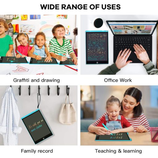 SERUW 12-inčni LCD tablet za crtanje, šarena ploča za pisanje, digitalna podloga za crtanje za djecu od 3-12 godina