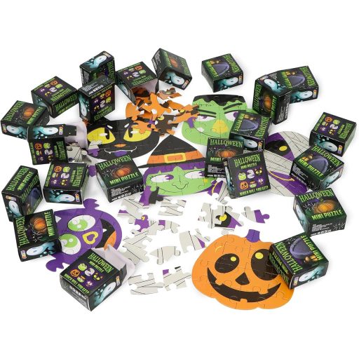JOYIN 36-dielne halloweenske puzzle v slepom balení so 6 postavičkami pre deti
