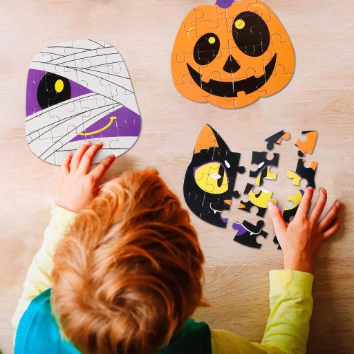 JOYIN 36-dielne halloweenske puzzle v slepom balení so 6 postavičkami pre deti