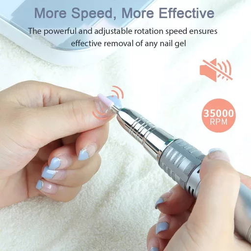 JCMASTER TouchPro+ Elektromos Körömcsiszoló Szett Gél és Akrillhoz 6 Fej 35000 rpm