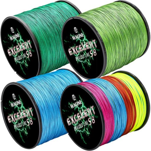 KBBOX Waline 8 Szálas PE Fonott Horgászzsinór - Erős, Nyúlásmentes, Zöld, 300m/500m, 9kg Szakítószilárdság, Tengeri Horgászathoz