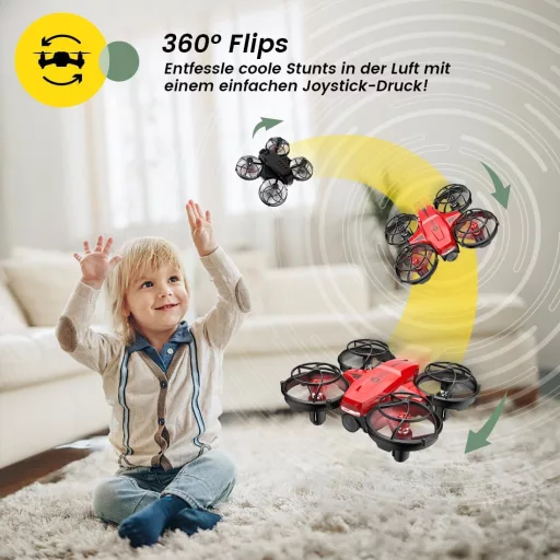 Holy Stone HS420 Mini Drón Beépített Kamerával - WiFi Élő Közvetítés, 3 Akkumulátor, Hosszú Repülési Idő, Pályakövetés, Mozgásérzékelés, Mag