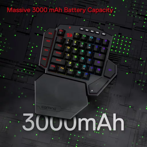 Redragon K585 PRO Wireless Mechanikus Egykéz Gamer Billentyűzet 42 Gomb RGB