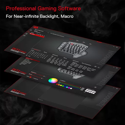 Redragon K585 PRO Wireless Mechanikus Egykéz Gamer Billentyűzet 42 Gomb RGB