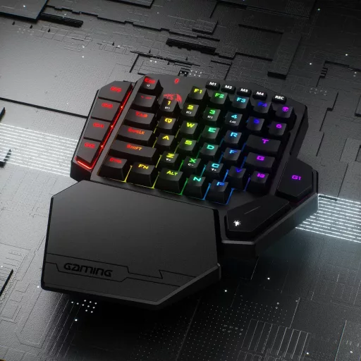 Redragon K585 PRO Wireless Mechanikus Egykéz Gamer Billentyűzet 42 Gomb RGB