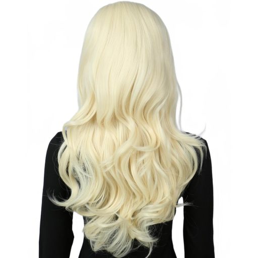 Linfairy dlhá vlnitá blond parochňa s veľkým objemom v štýle včelieho úľa pre ženy