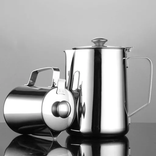 BESTonZON Tejkiöntő Rozsdamentes Acél 600ml Tejhabosító Kávé Cappuccino Latte