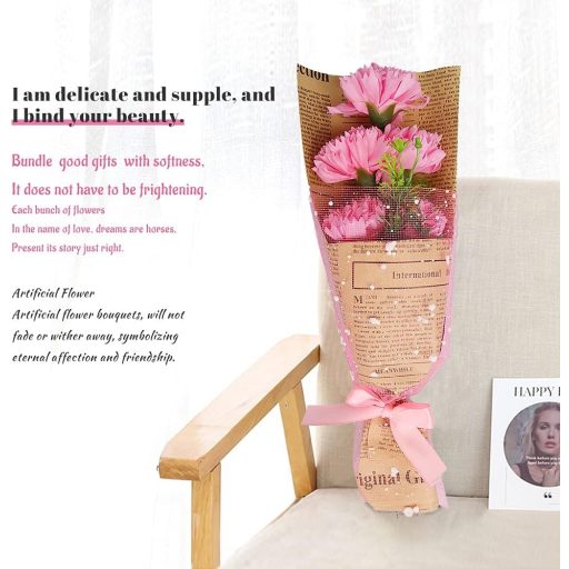 Szappanvirág Szett - Műanyag Szegfűk Ajándékdobozban - Open Box