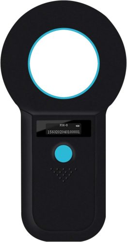SmoOstart állat mikrochip olvasó - 128 adattárolós ISO11784/85 chip leolvasó kutyáknak, macskáknak (fekete)