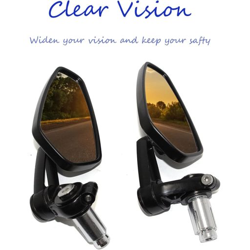 JMTBNO Motorkerékpár Visszapillantó Tükör 22mm Fekete Univerzális