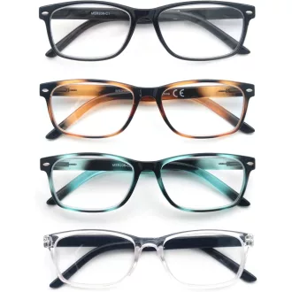   HEEYYOK 4 db Olvasószemüveg 1.25 Dioptria Uniszex Rugós Zsanér