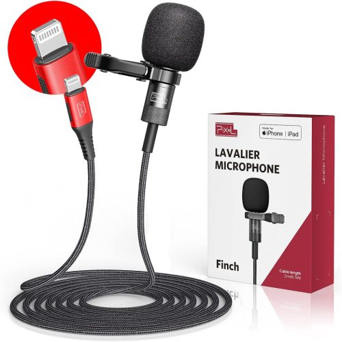 Pixel MFi Klopový Mikrofón pre iPhone/iPad - Všesmerový, pre HiFi Kvalitné Nahrávanie Zvuku
