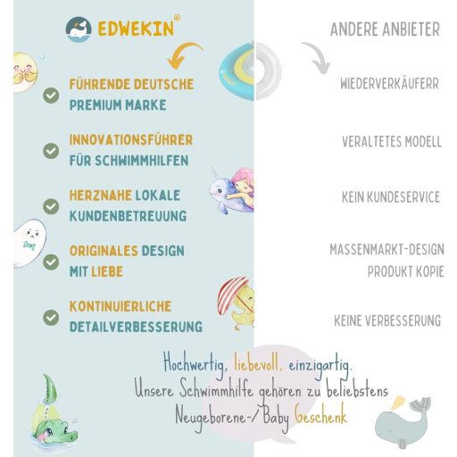 Detské nafukovacie plávacie koleso EDWEKIN Krokodíl so sedadlom pre bábätká od 6 mesiacov