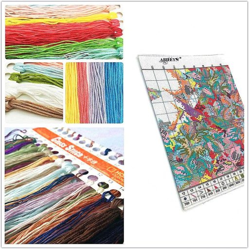 Abillyn Keresztszemes Hímzés Készlet Akvarell Macska Mintával