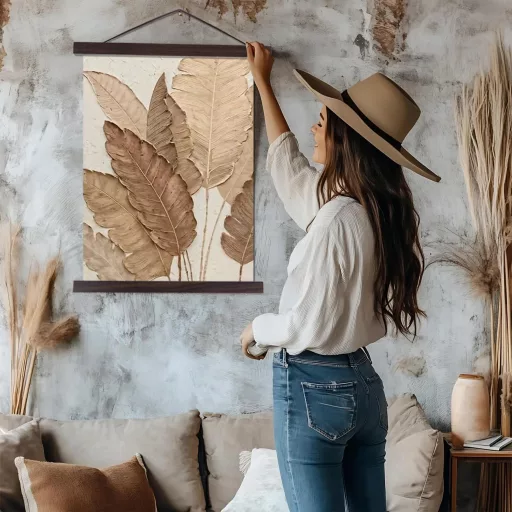 Șină Magnetică Sanauto pentru Afișe - Ramă Foto din Lemn de Nuc (75 cm) - Suport de Perete pentru Postere, Imagini și Printuri Artistice - Set de 2 Bucăți