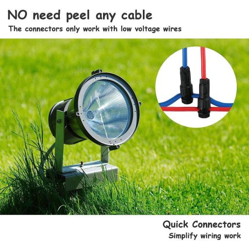 GWHOLE 12 darab, alacsony feszültségű vezetékcsatlakozó tájvilágításhoz és kültéri világításhoz