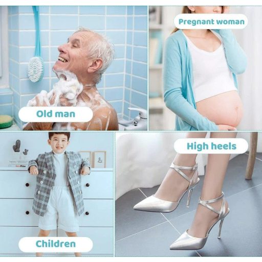 Set protukliznih naljepnica za kadu u obliku cvijeta - 20 komada prozirnih, hrapavih (10x10 cm)