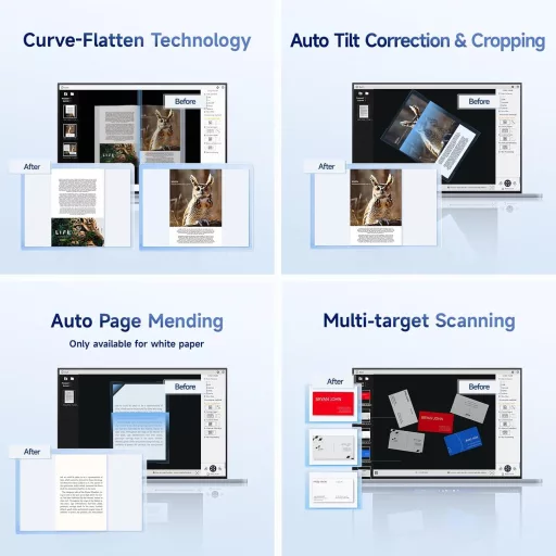 CZUR Shine Ultra 13MP A3 Prijenosni skener dokumenata i knjiga - OCR 180+ jezika, kontinuirano osvjetljenje, kompatibilan s Windows i macOS