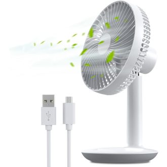   TRILINK Hordozható Asztali Ventilátor 4000mAh Akkumulátor 4 Fokozat 50° Forgatható