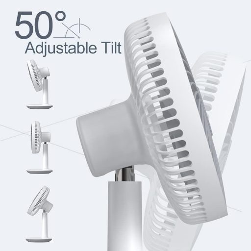 TRILINK Hordozható Asztali Ventilátor 4000mAh Akkumulátor 4 Fokozat 50° Forgatható