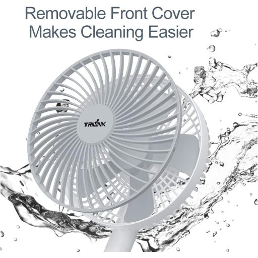 TRILINK Hordozható Asztali Ventilátor 4000mAh Akkumulátor 4 Fokozat 50° Forgatható