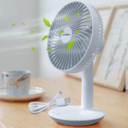 TRILINK Hordozható Asztali Ventilátor 4000mAh Akkumulátor 4 Fokozat 50° Forgatható