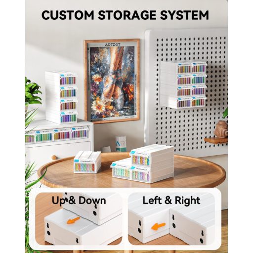 ARTDOT 5D Gyémántfestés Tárolódoboz 70 Részes Szett Tölcsérrel és Matricákkal