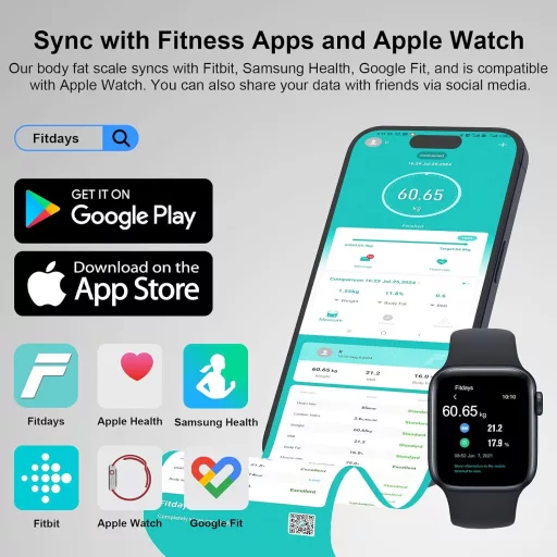 Digitálna diagnostická osobná váha Healthkeep s meraním 15 telesných parametrov, funkciou BMI a meraním tepovej frekvencie