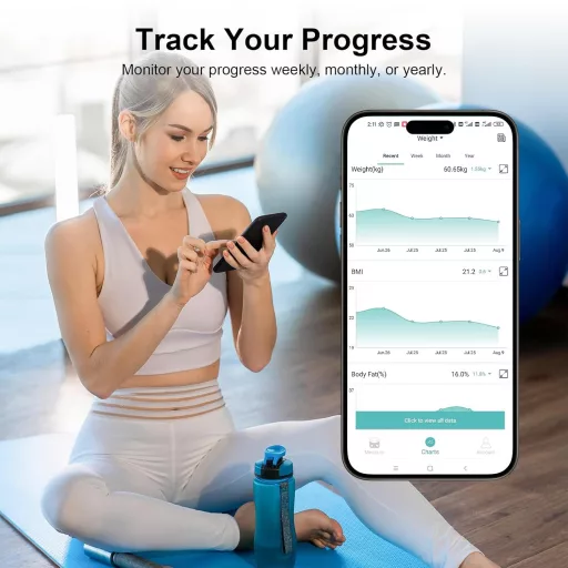 Healthkeep digitális testösszetétel mérleg 15 metrikával, BMI és pulzusmérés funkcióval