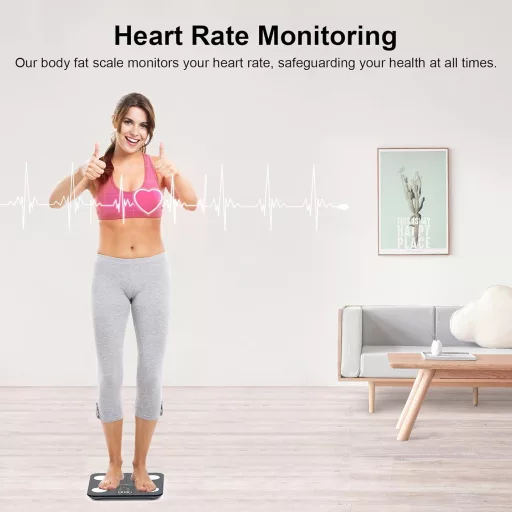 Healthkeep digitális testösszetétel mérleg 15 metrikával, BMI és pulzusmérés funkcióval
