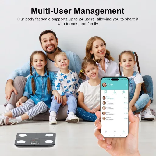 Healthkeep digitális testösszetétel mérleg 15 metrikával, BMI és pulzusmérés funkcióval