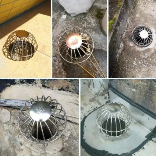 BootyBay 304 Filtru din oțel inoxidabil pentru jgheab, grilă de protecție, protecție împotriva frunzelor și a murdăriei - diametru 38mm