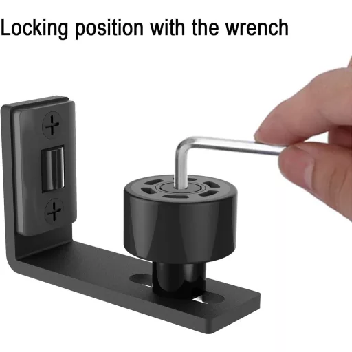 WOLFBIRD 2 kom Podesivi Drveni Vodilice za Klizna Vrata Crne