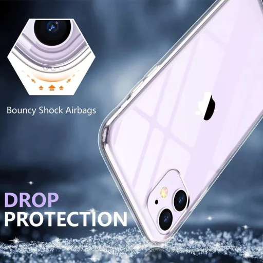 iPhone 11 Átlátszó Védőtok - Ütésálló Szilikon Borítás